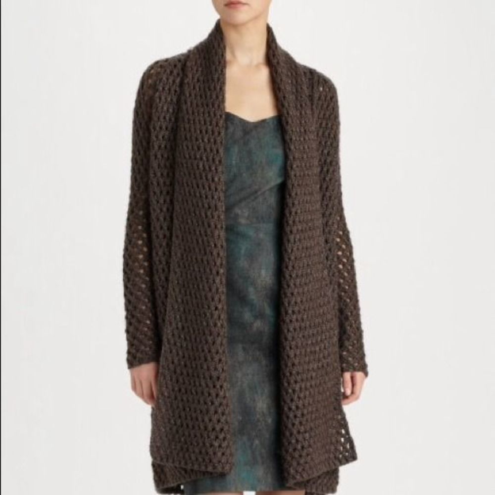 Ports 1961 Knit Long Open front Cardigan Med. NWT
